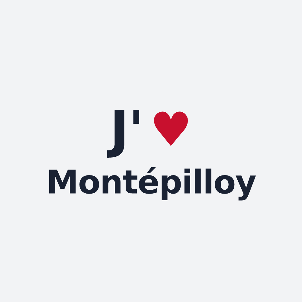 Poster personnalisé Montépilloy — design J'aime Montépilloy