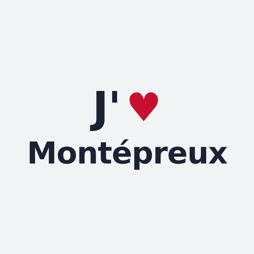 Poster personnalisé Montépreux — design J'aime Montépreux