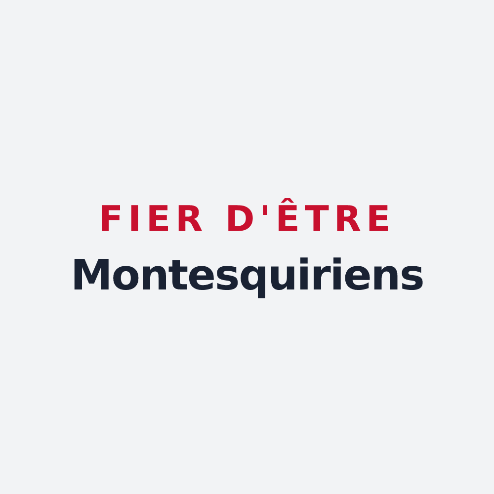 Poster « Fier d'être Montesquiriens » — design pour Montesquieu-Lauragais