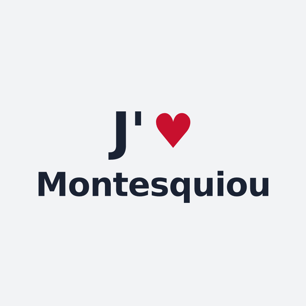 Poster personnalisé Montesquiou — design J'aime Montesquiou
