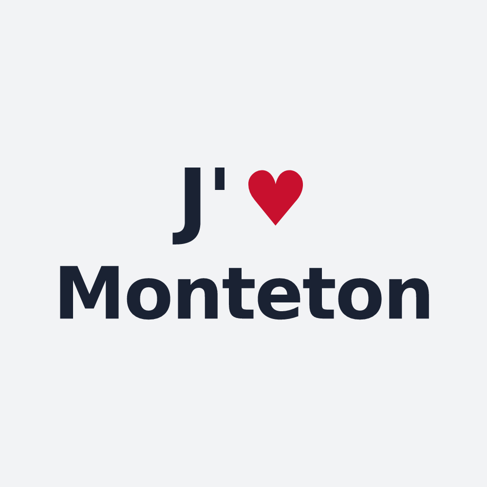Poster personnalisé Monteton — design J'aime Monteton