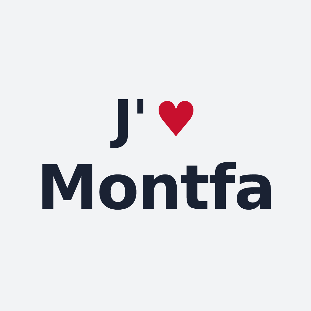 Poster personnalisé Montfa — design J'aime Montfa