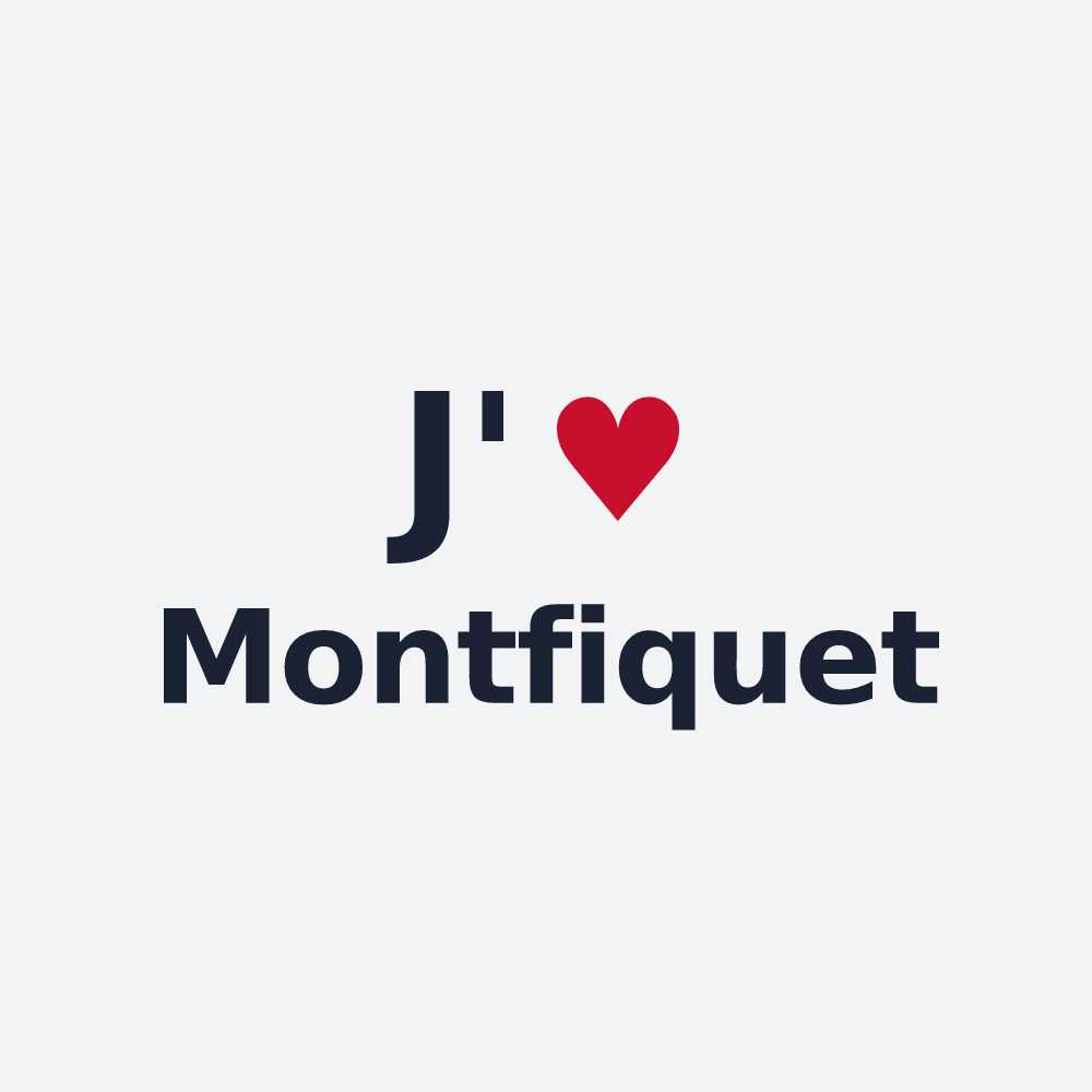 Poster personnalisé Montfiquet — design J'aime Montfiquet
