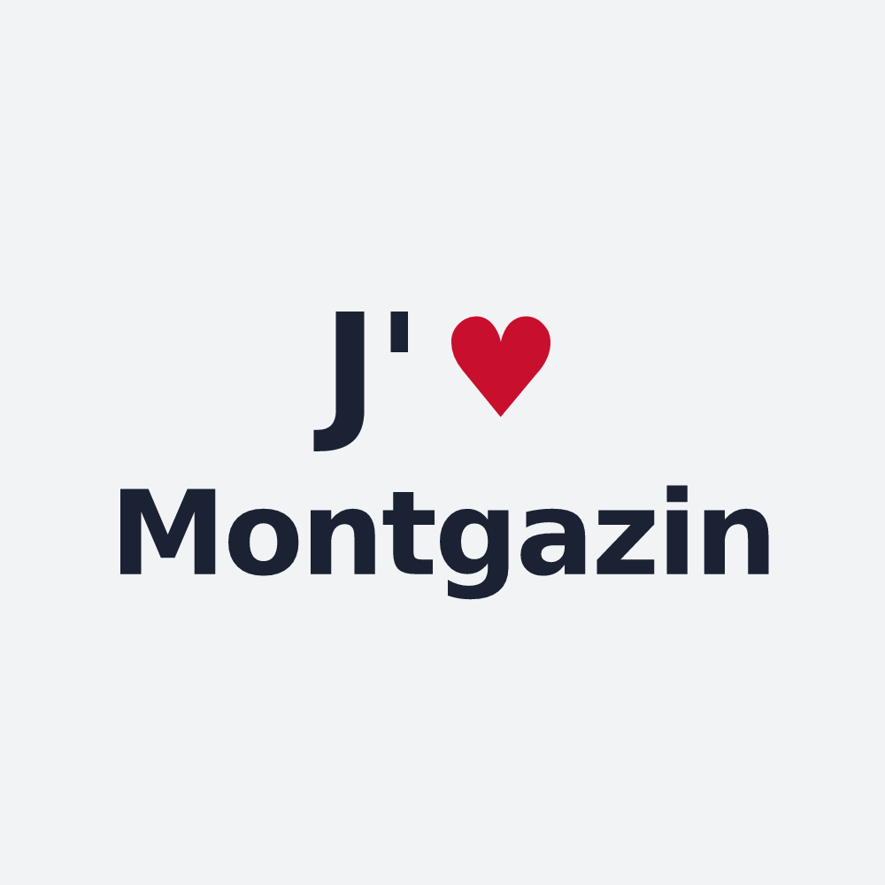 Poster personnalisé Montgazin — design J'aime Montgazin