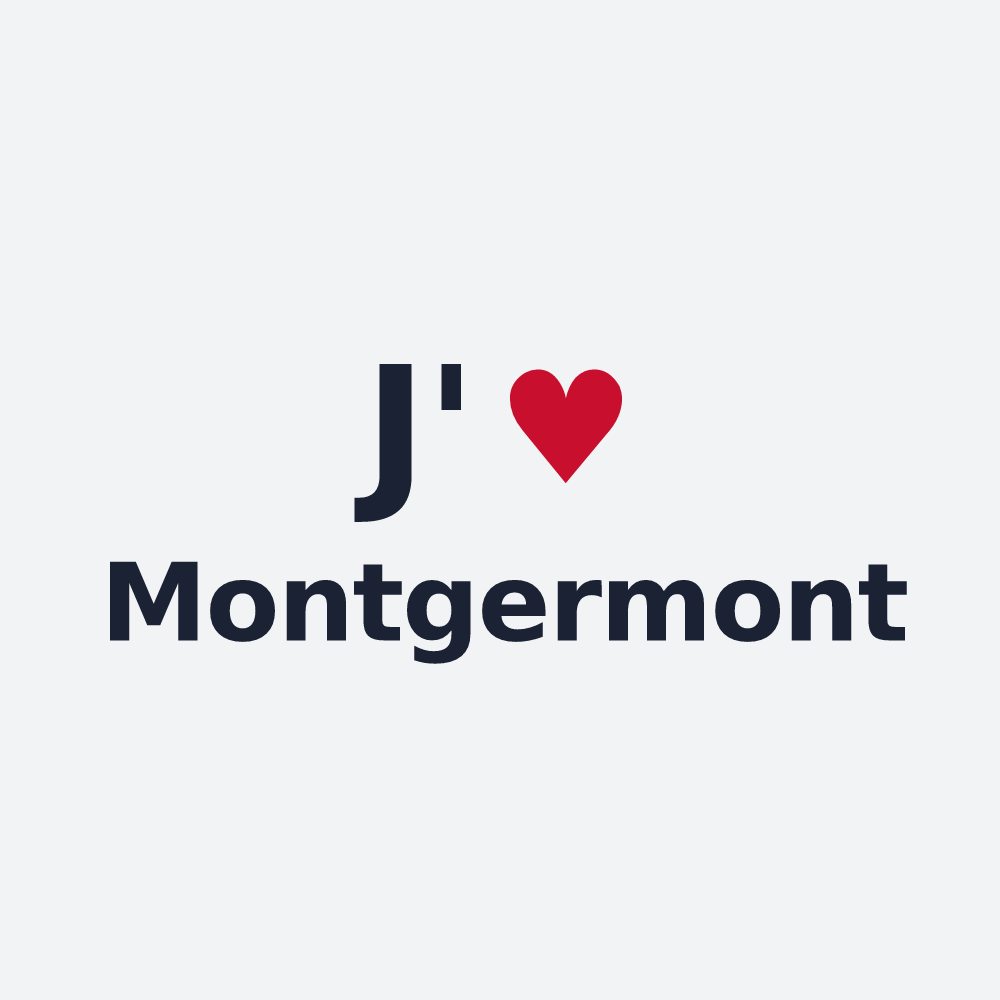 Poster personnalisé Montgermont — design « J'aime Montgermont » imprimé sur le poster