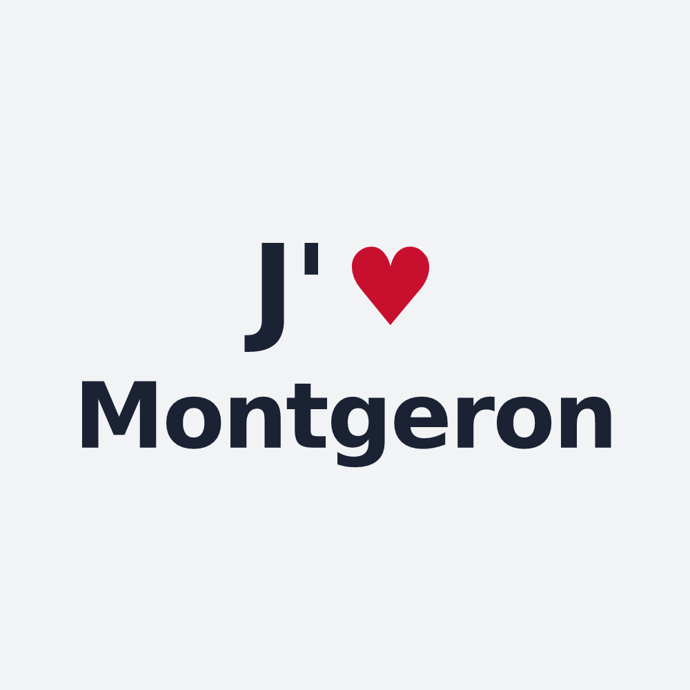 Poster personnalisé Montgeron — design J'aime Montgeron