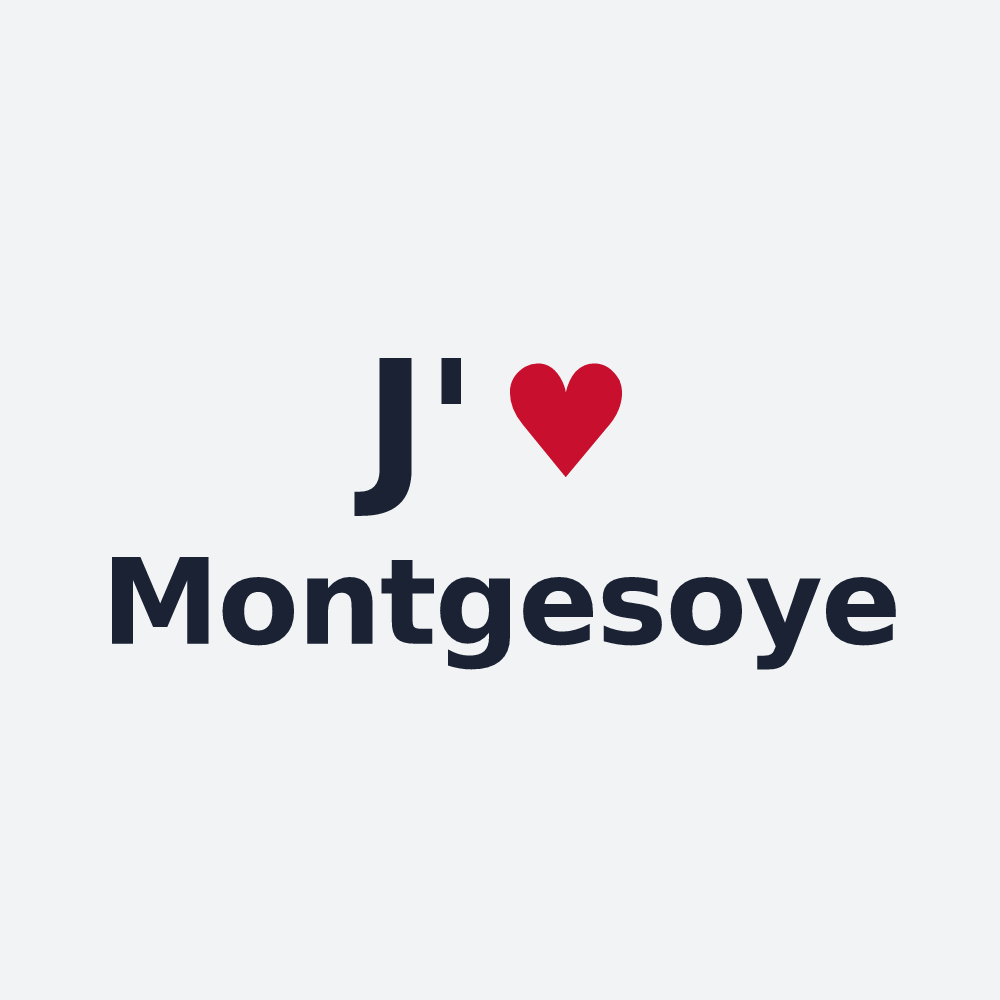 Poster personnalisé Montgesoye — design J'aime Montgesoye