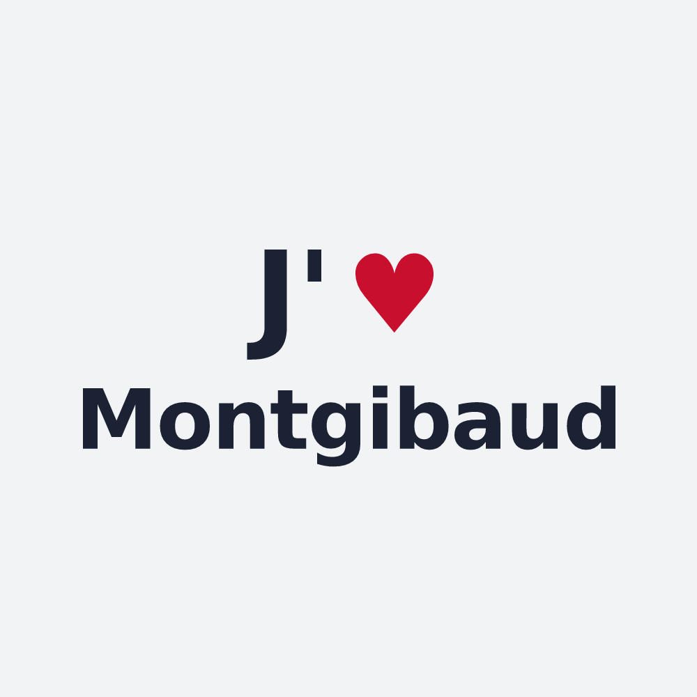 Poster personnalisé Montgibaud — design J'aime Montgibaud