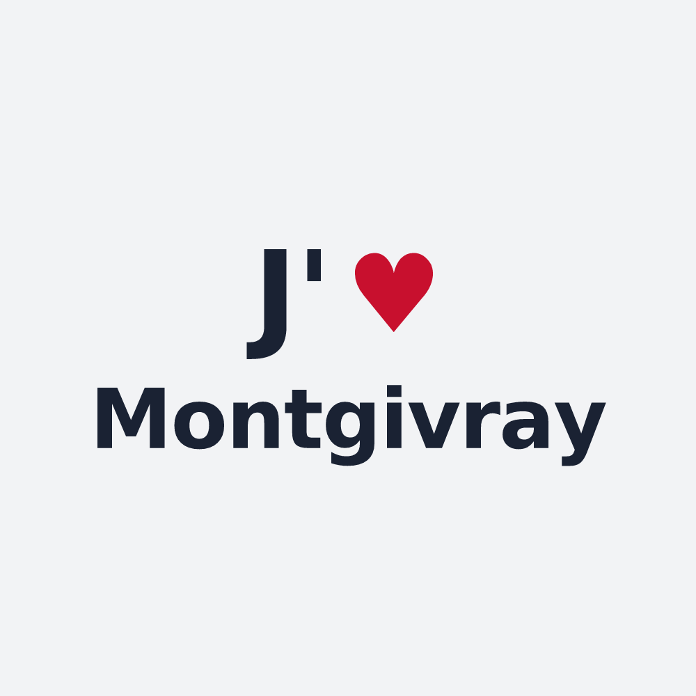 Poster personnalisé Montgivray — design J'aime Montgivray
