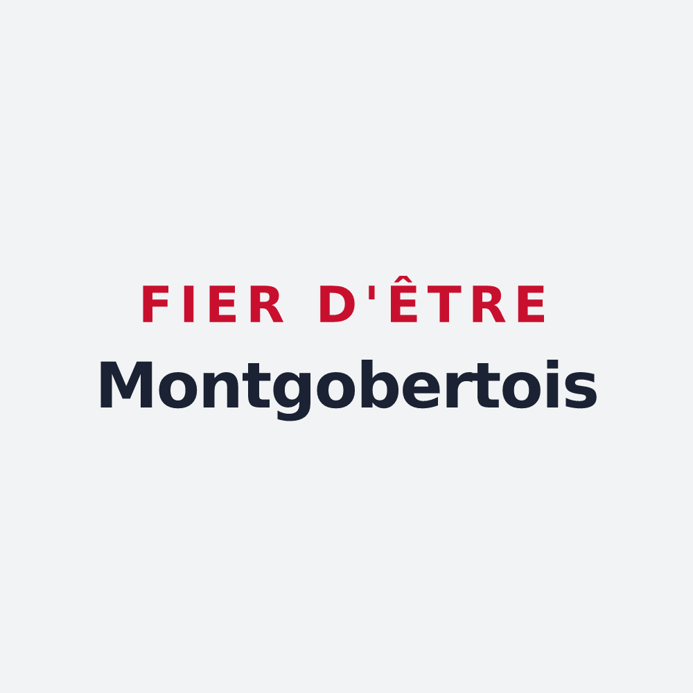 Poster « Fier d'être Montgobertois » — design pour Montgobert