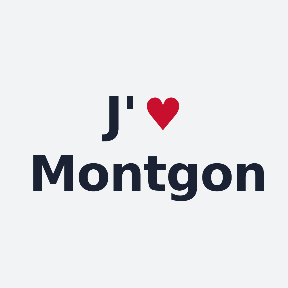 Poster personnalisé Montgon — design J'aime Montgon