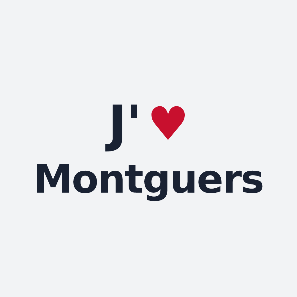 Poster personnalisé Montguers — design J'aime Montguers