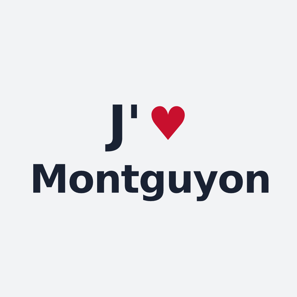 Poster personnalisé Montguyon — design J'aime Montguyon