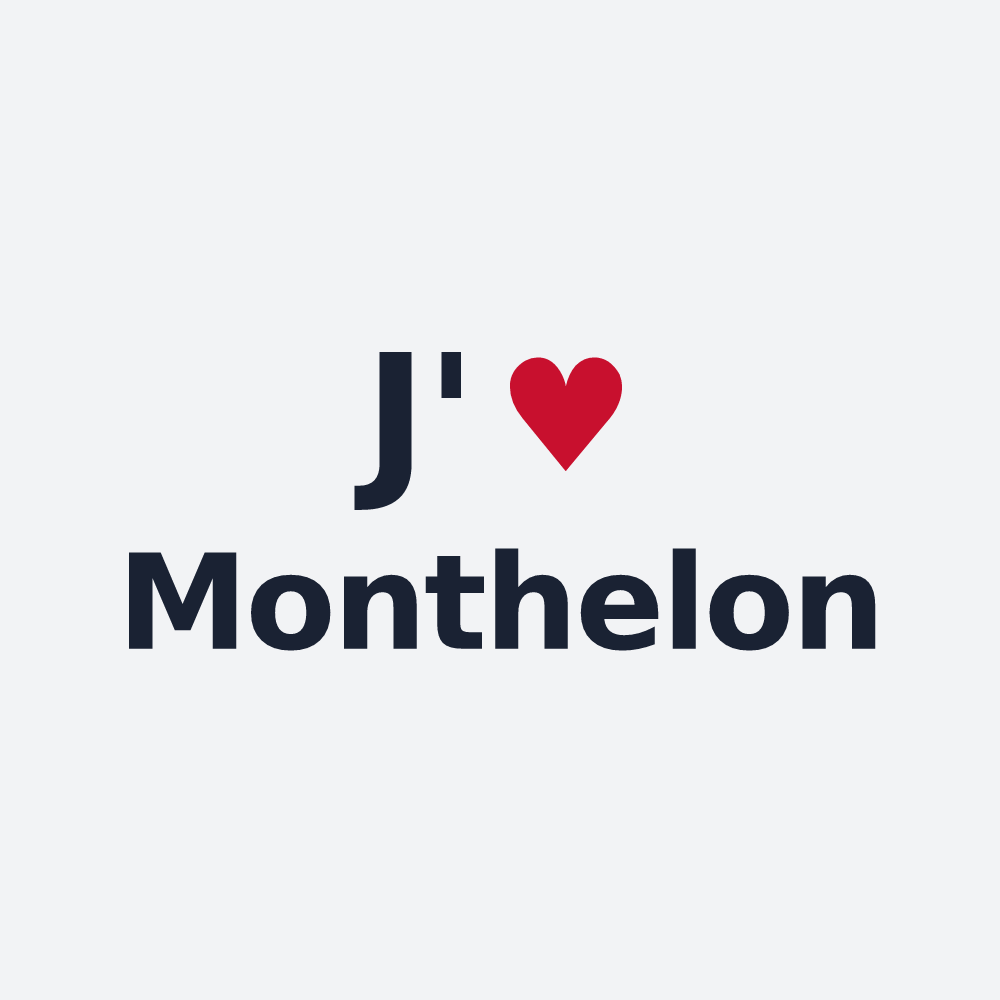 Poster personnalisé Monthelon — design J'aime Monthelon