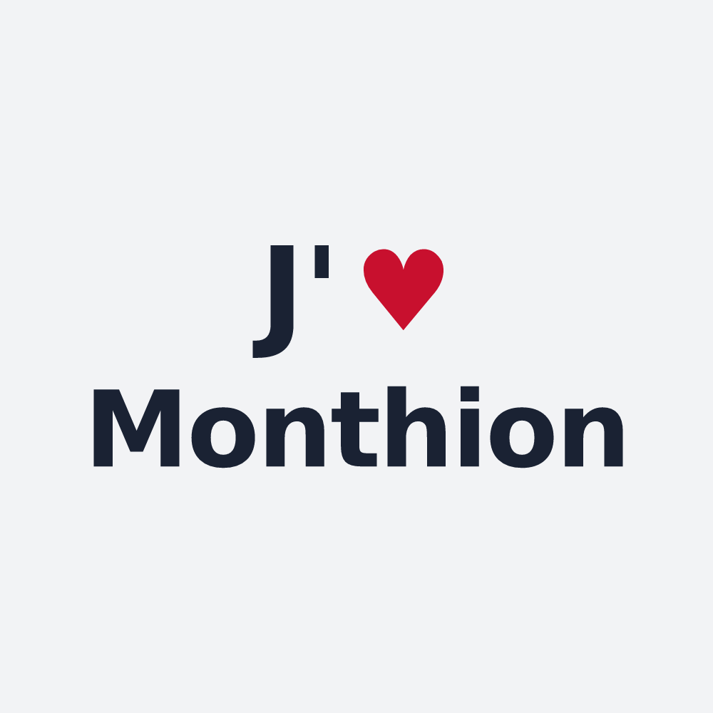 Poster personnalisé Monthion — design J'aime Monthion