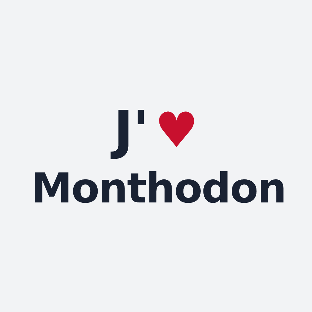 Poster personnalisé Monthodon — design J'aime Monthodon