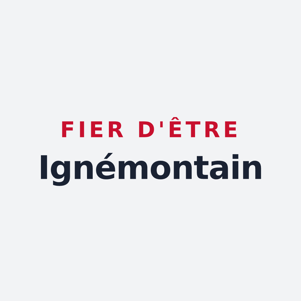 Poster « Fier d'être Ignémontain » — design pour Montigné-lès-Rairies