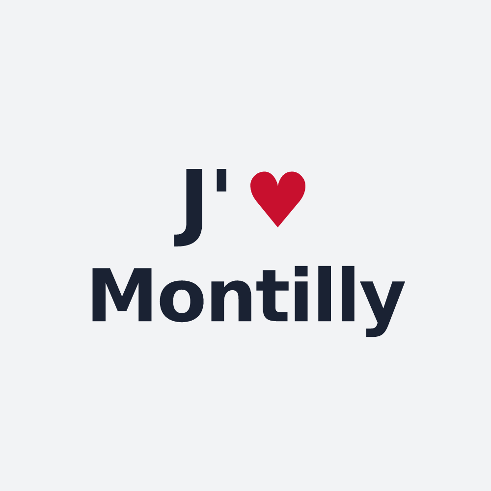 Poster personnalisé Montilly — design J'aime Montilly