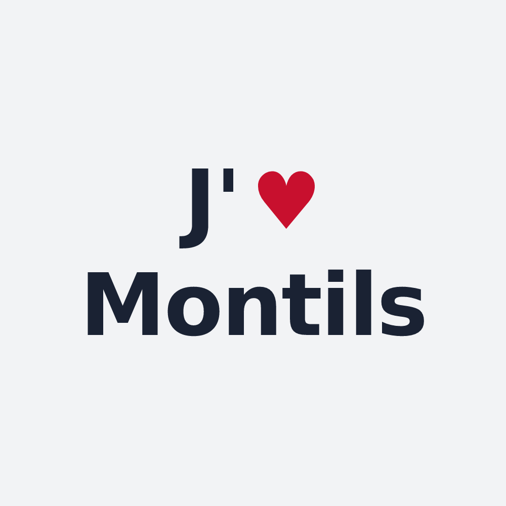 Poster personnalisé Montils — design J'aime Montils