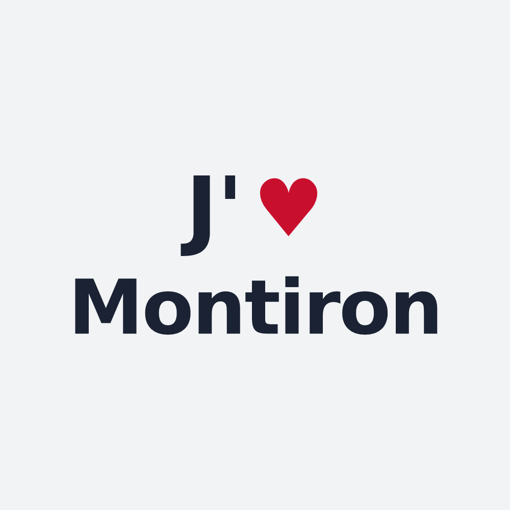 Poster personnalisé Montiron — design J'aime Montiron