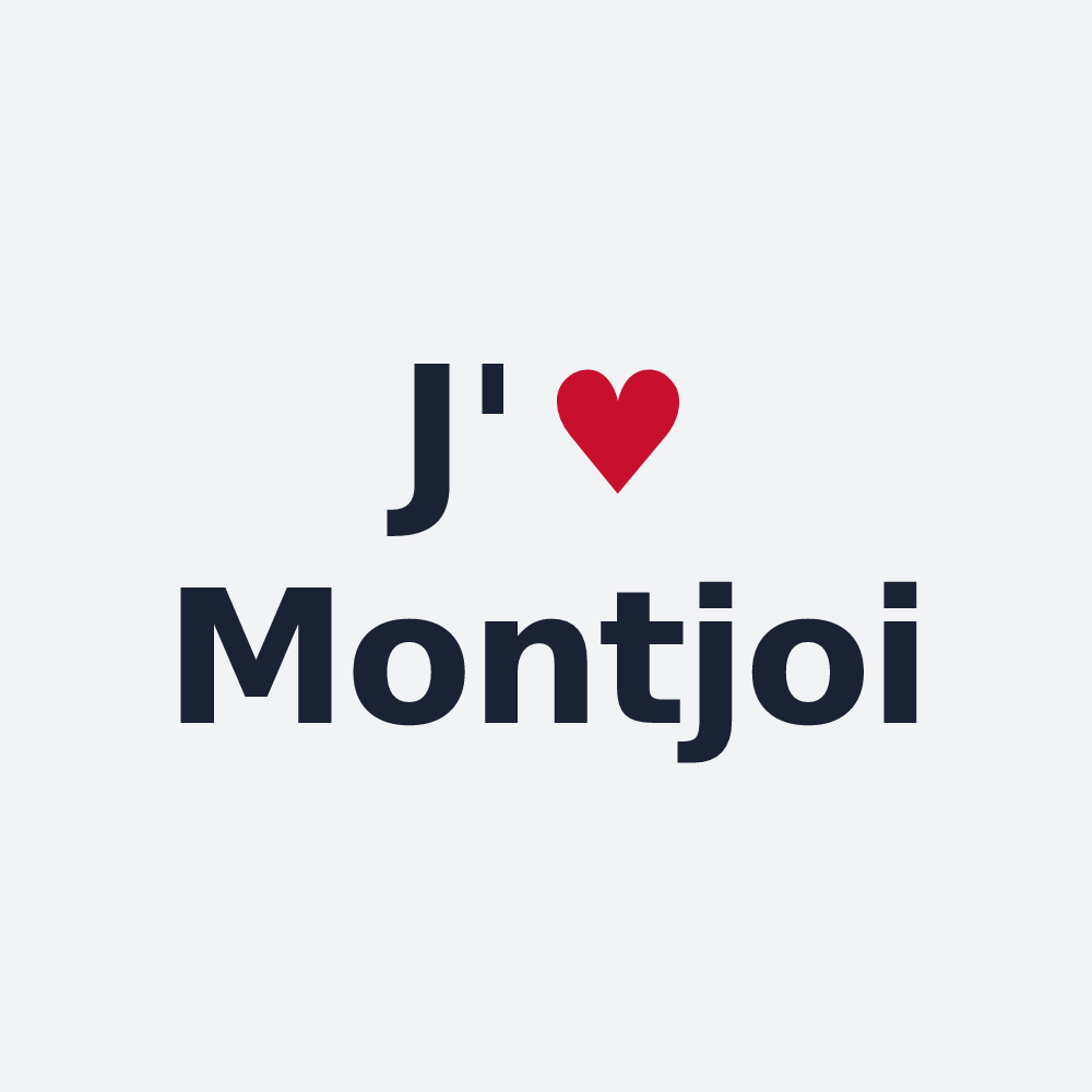 Poster personnalisé Montjoi — design J'aime Montjoi