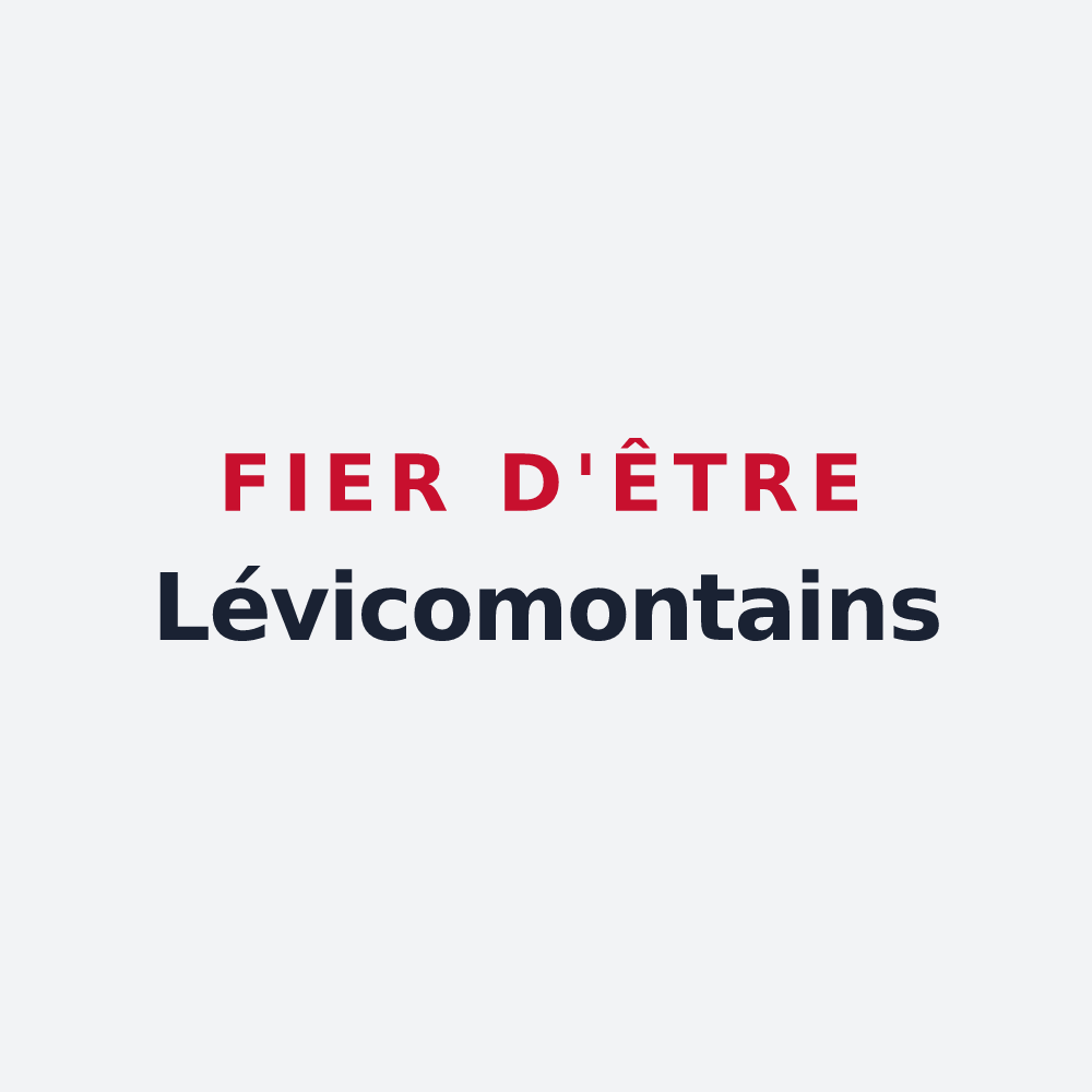 Poster « Fier d'être Lévicomontains » — design pour Montlevicq
