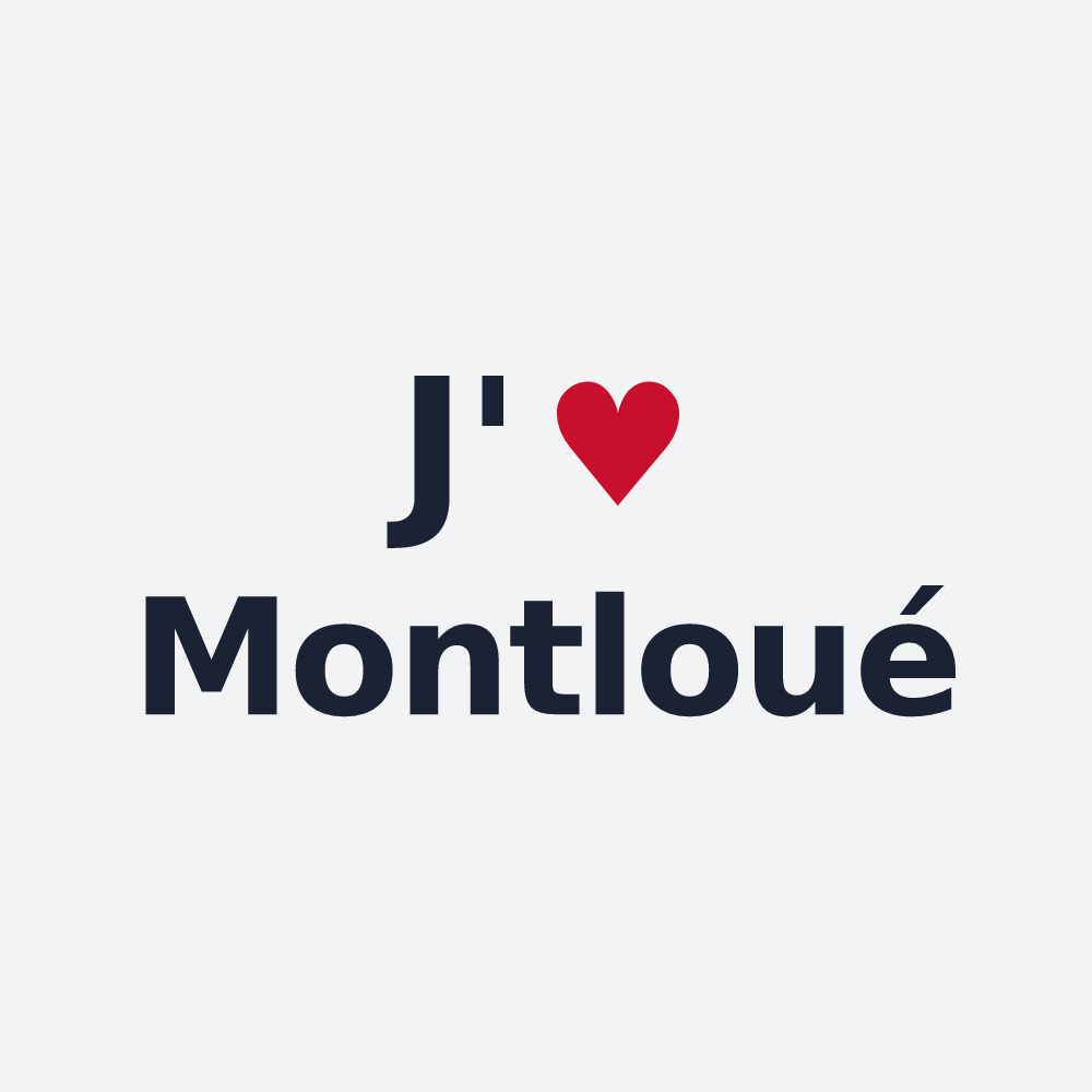 Poster personnalisé Montloué — design J'aime Montloué