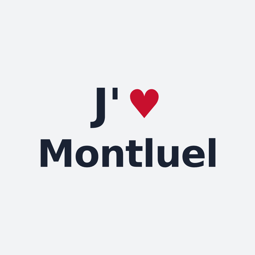 Poster personnalisé Montluel — design J'aime Montluel