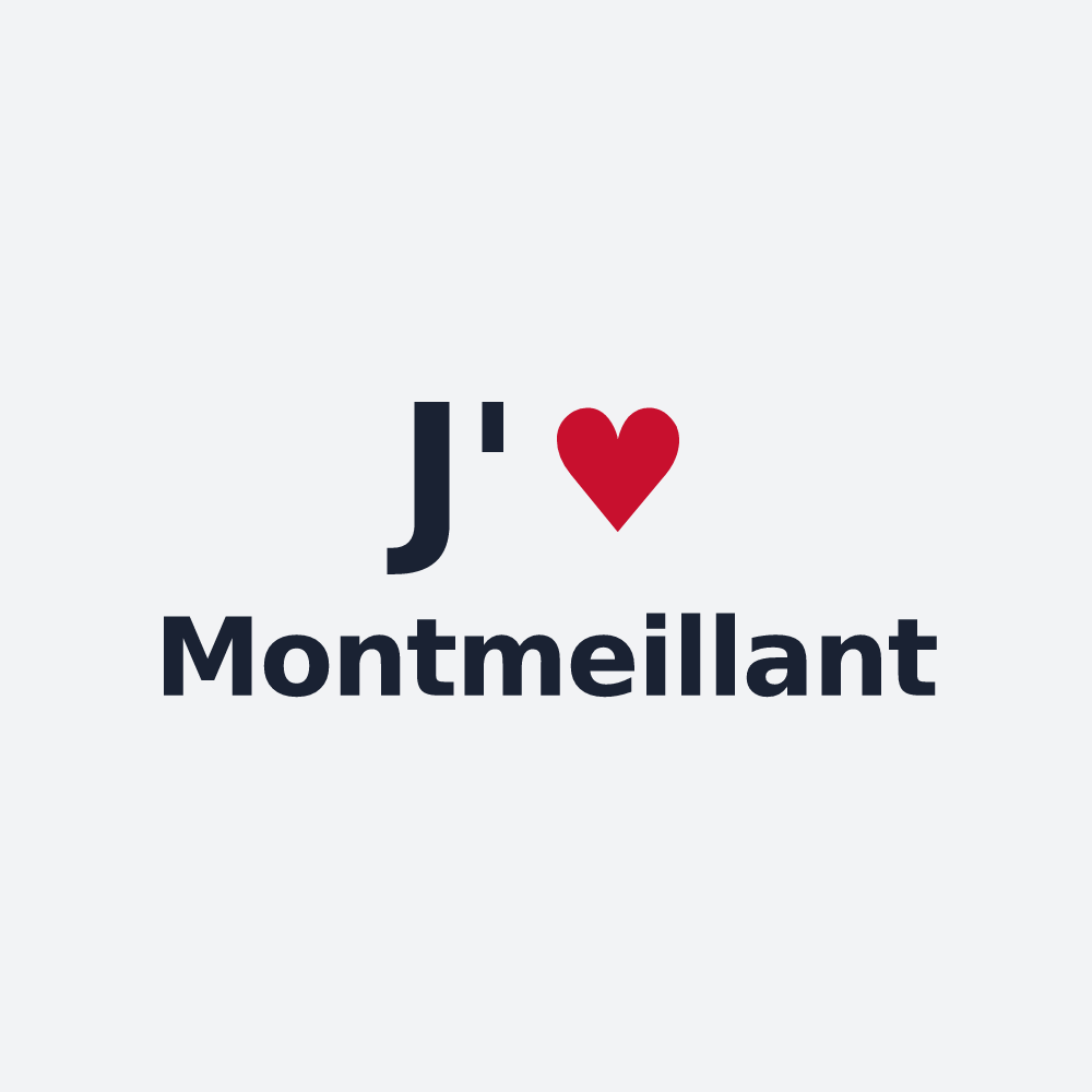 Poster personnalisé Montmeillant — design « J'aime Montmeillant » imprimé sur le poster