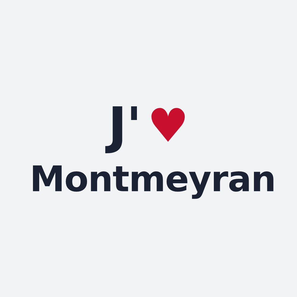 Poster personnalisé Montmeyran — design J'aime Montmeyran