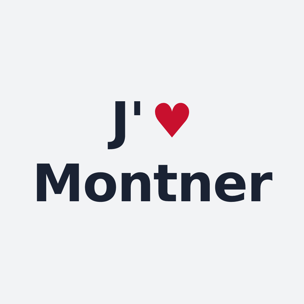 Poster personnalisé Montner — design « J'aime Montner » imprimé sur le poster