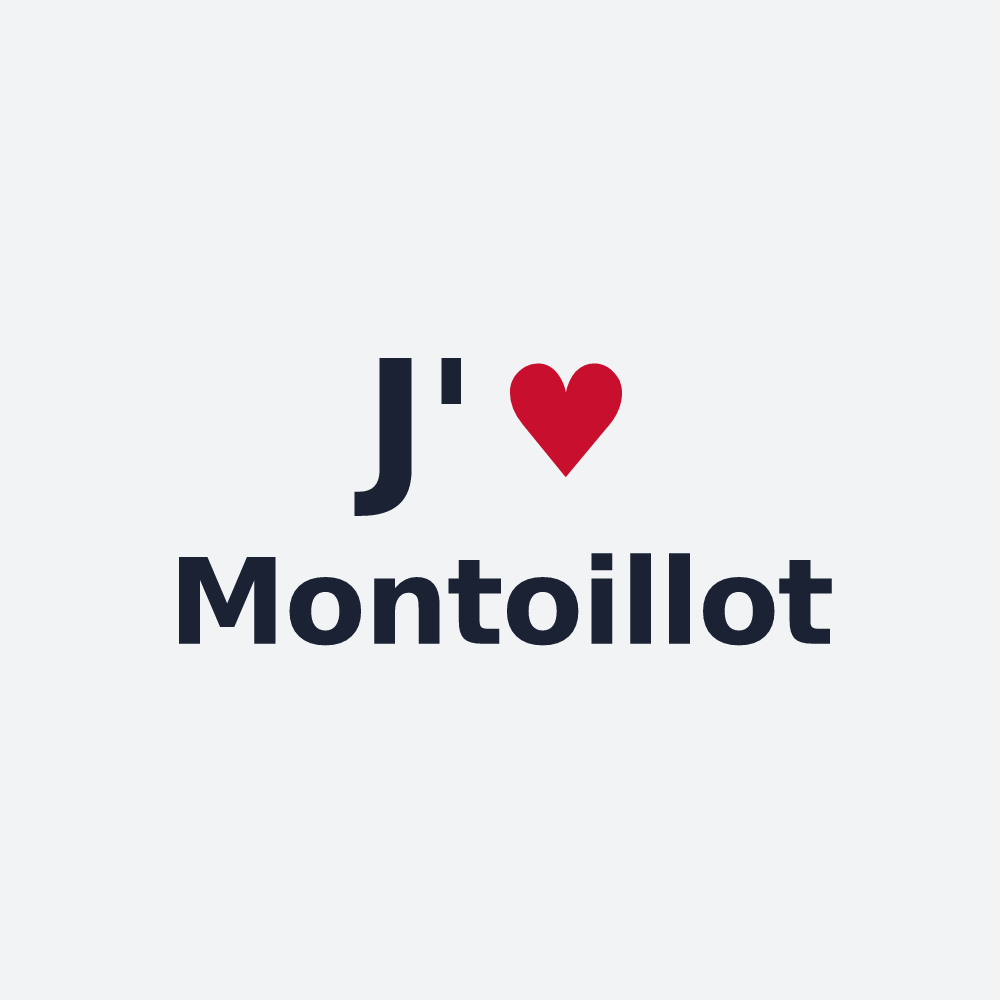 Poster personnalisé Montoillot — design J'aime Montoillot