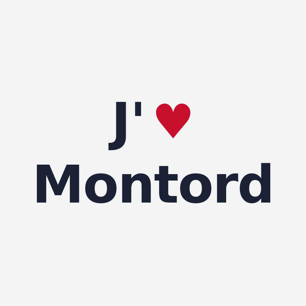 Poster personnalisé Montord — design « J'aime Montord » imprimé sur le poster