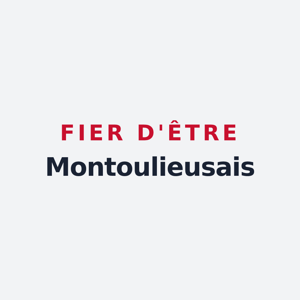 Poster « Fier d'être Montoulieusais » — design pour Montoulieu-Saint-Bernard