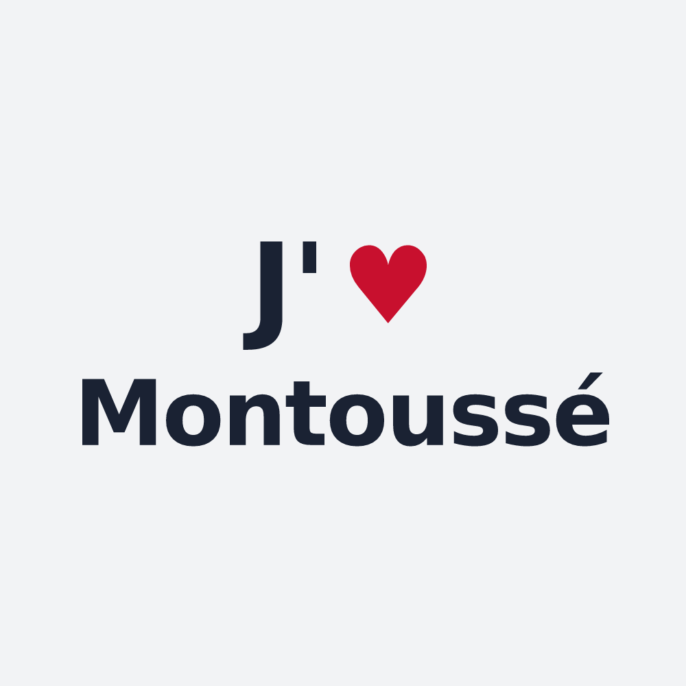 Poster personnalisé Montoussé — design J'aime Montoussé