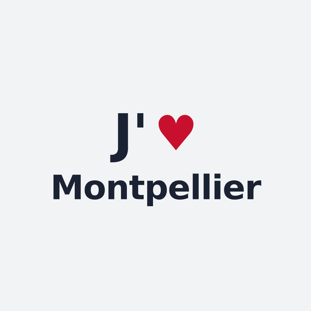 Poster personnalisé Montpellier — design J'aime Montpellier