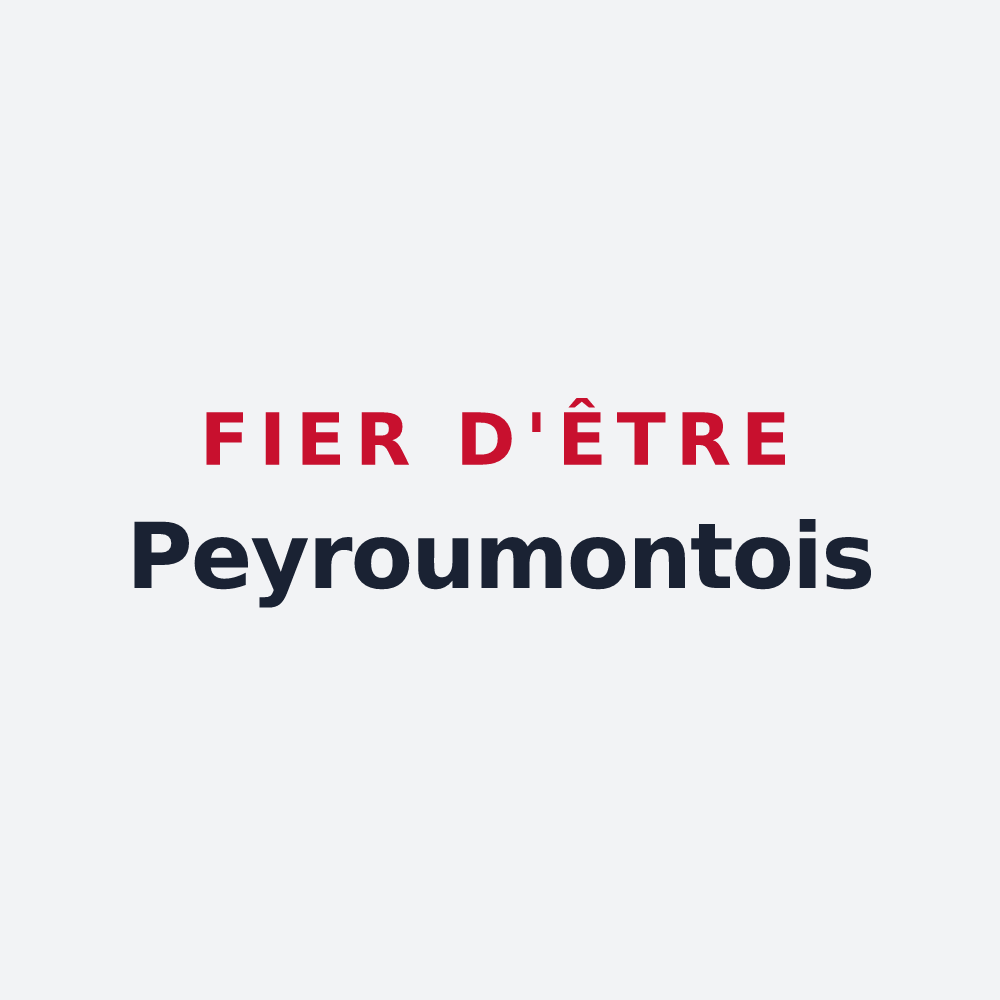 Poster « Fier d'être Peyroumontois » — design pour Montpeyroux