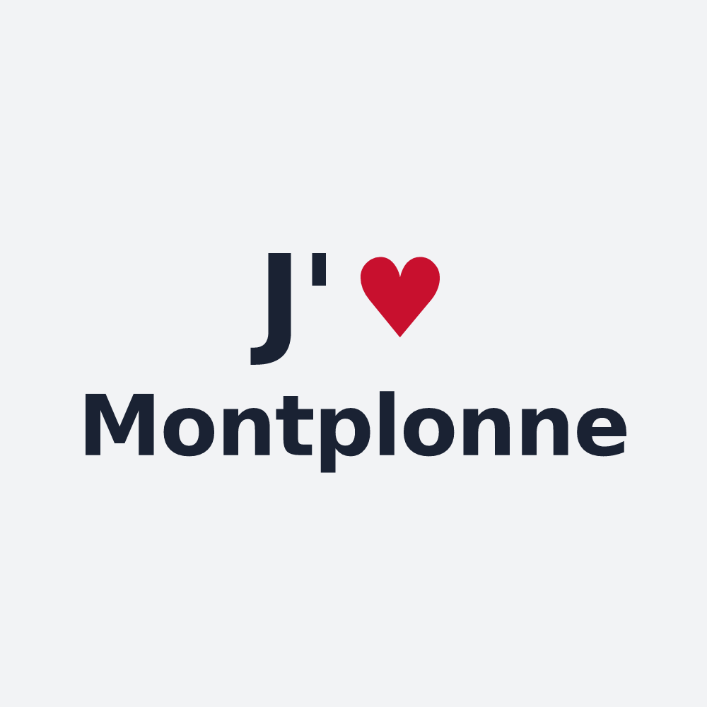 Poster personnalisé Montplonne — design « J'aime Montplonne » imprimé sur le poster