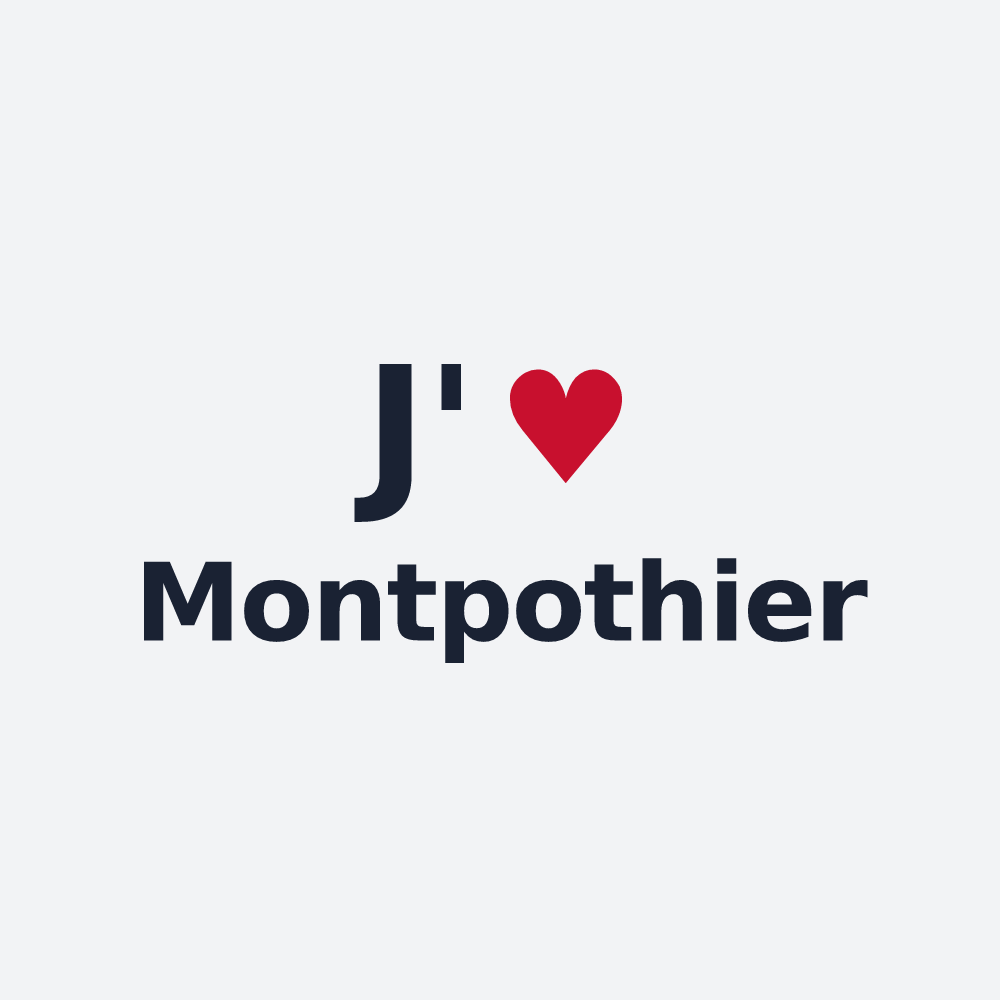 Poster personnalisé Montpothier — design J'aime Montpothier