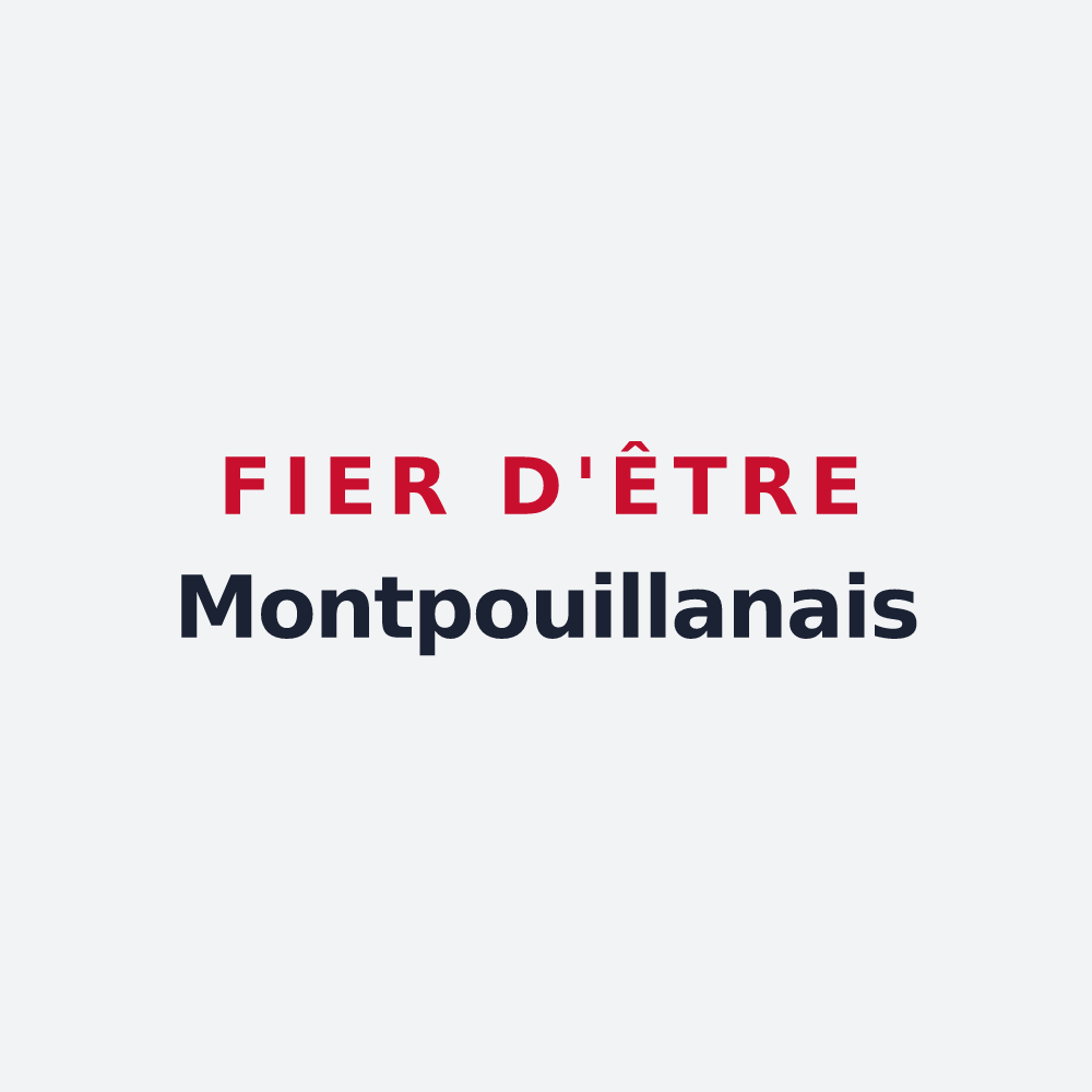 Poster « Fier d'être Montpouillanais » — design pour Montpouillan