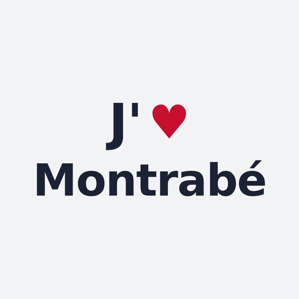 Poster personnalisé Montrabé — design J'aime Montrabé