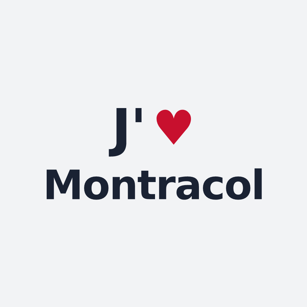 Poster personnalisé Montracol — design J'aime Montracol
