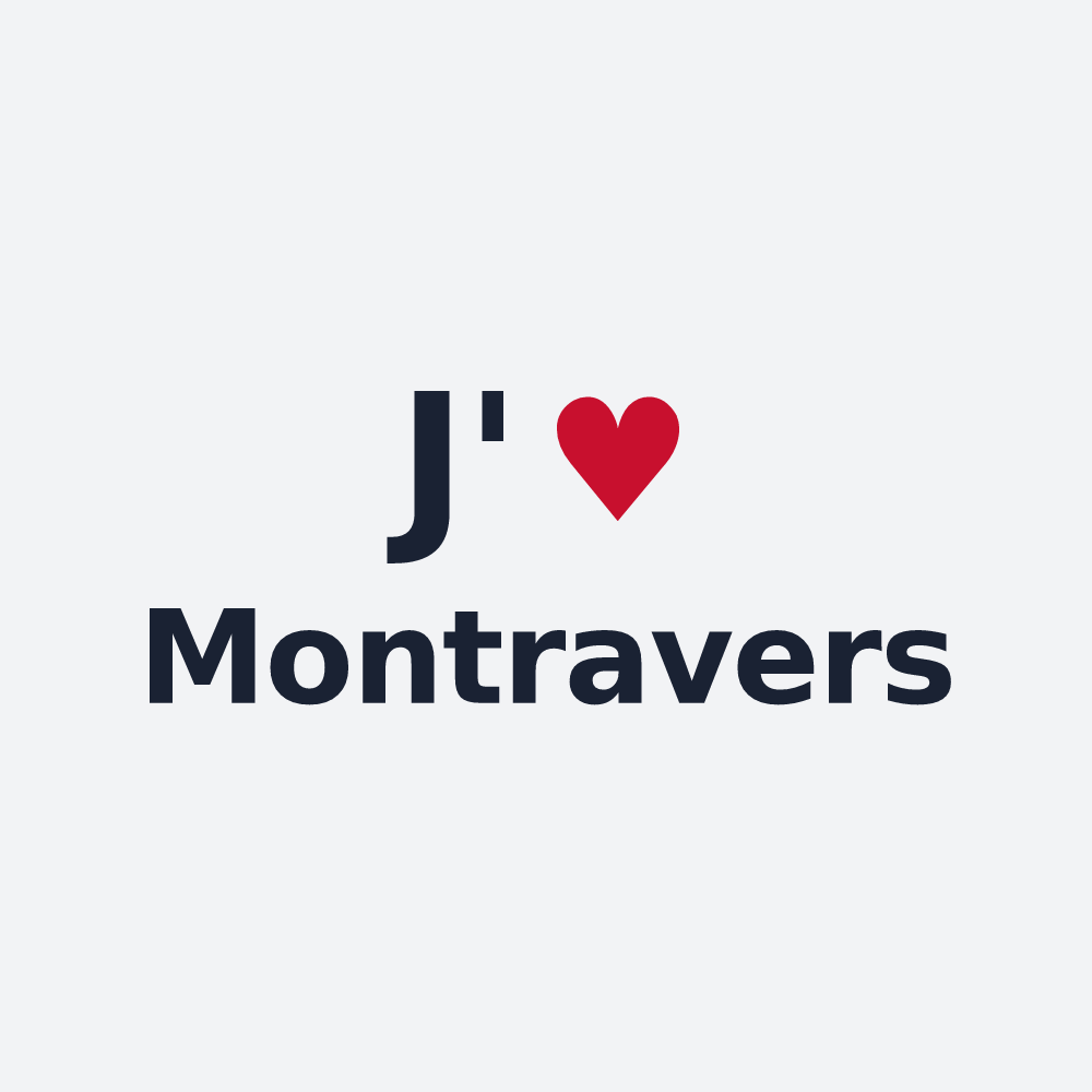 Poster personnalisé Montravers — design J'aime Montravers