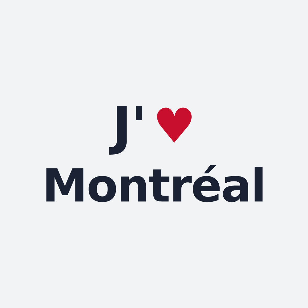 Poster personnalisé Montréal — design J'aime Montréal