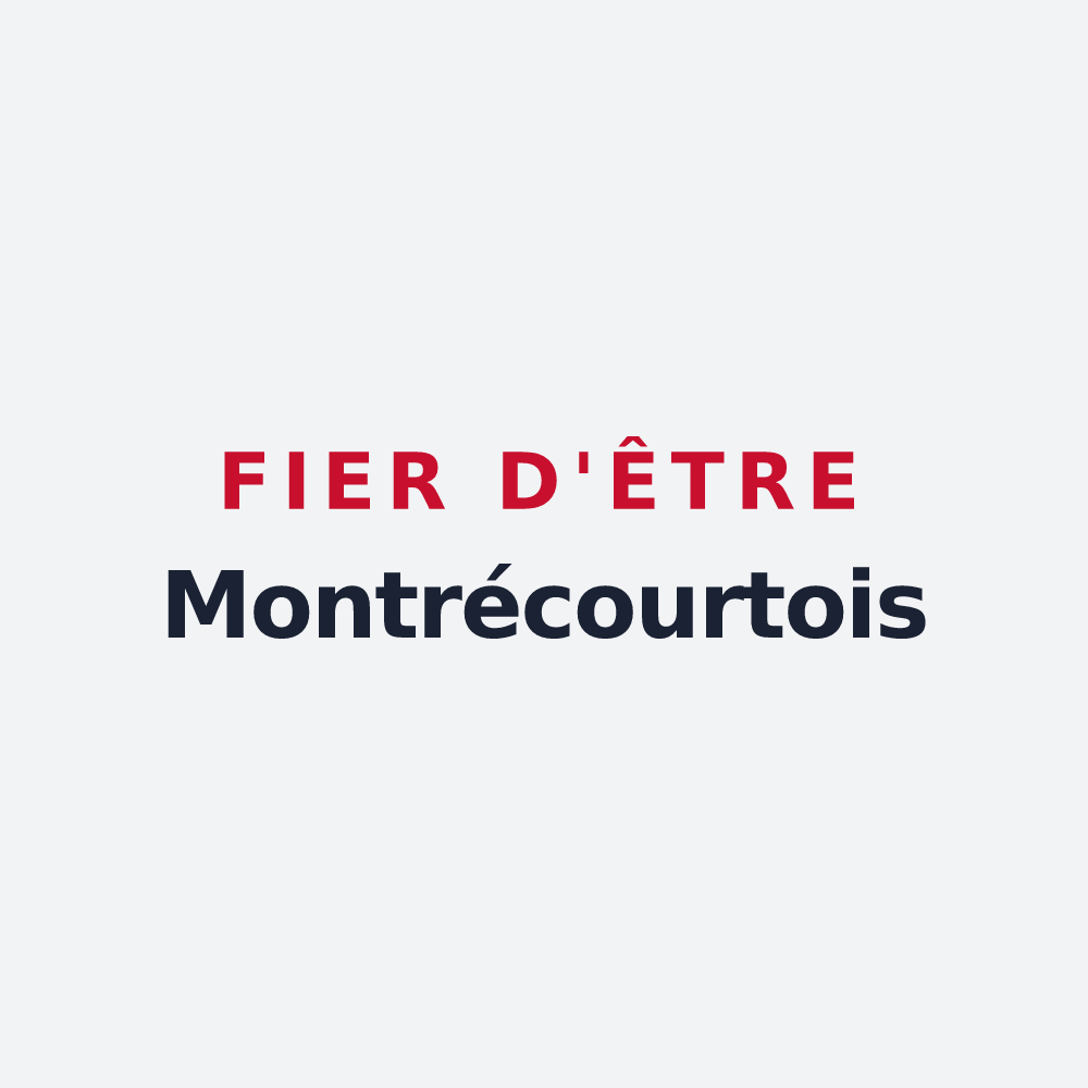 Poster « Fier d'être Montrécourtois » — design pour Montrécourt