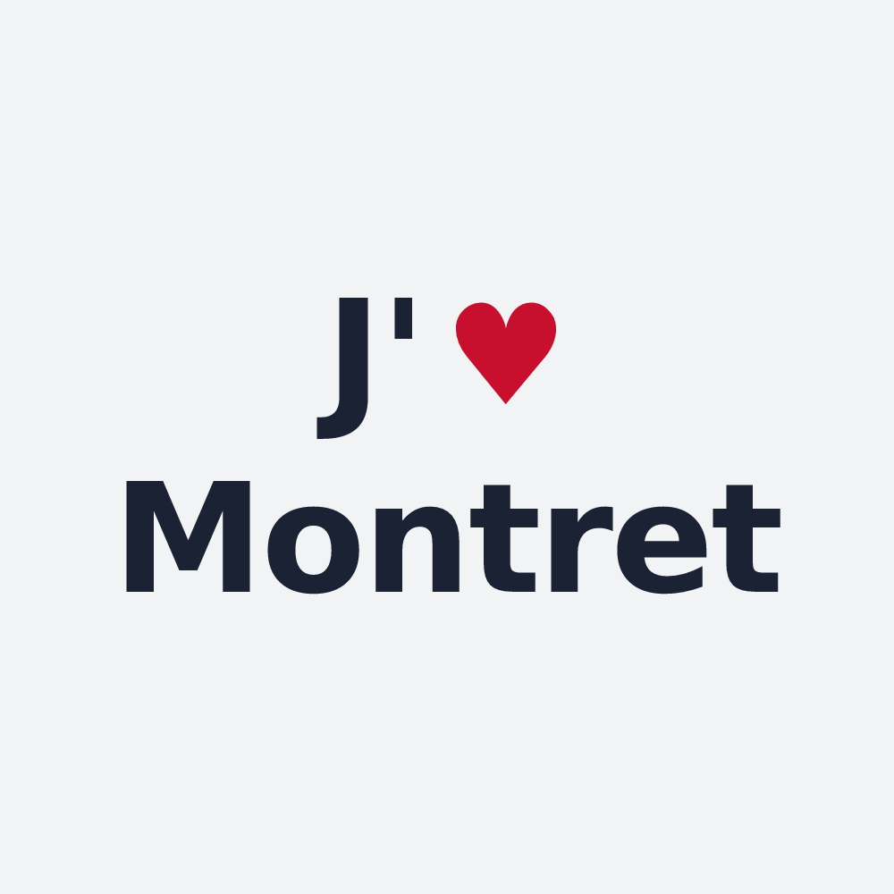 Poster personnalisé Montret — design J'aime Montret