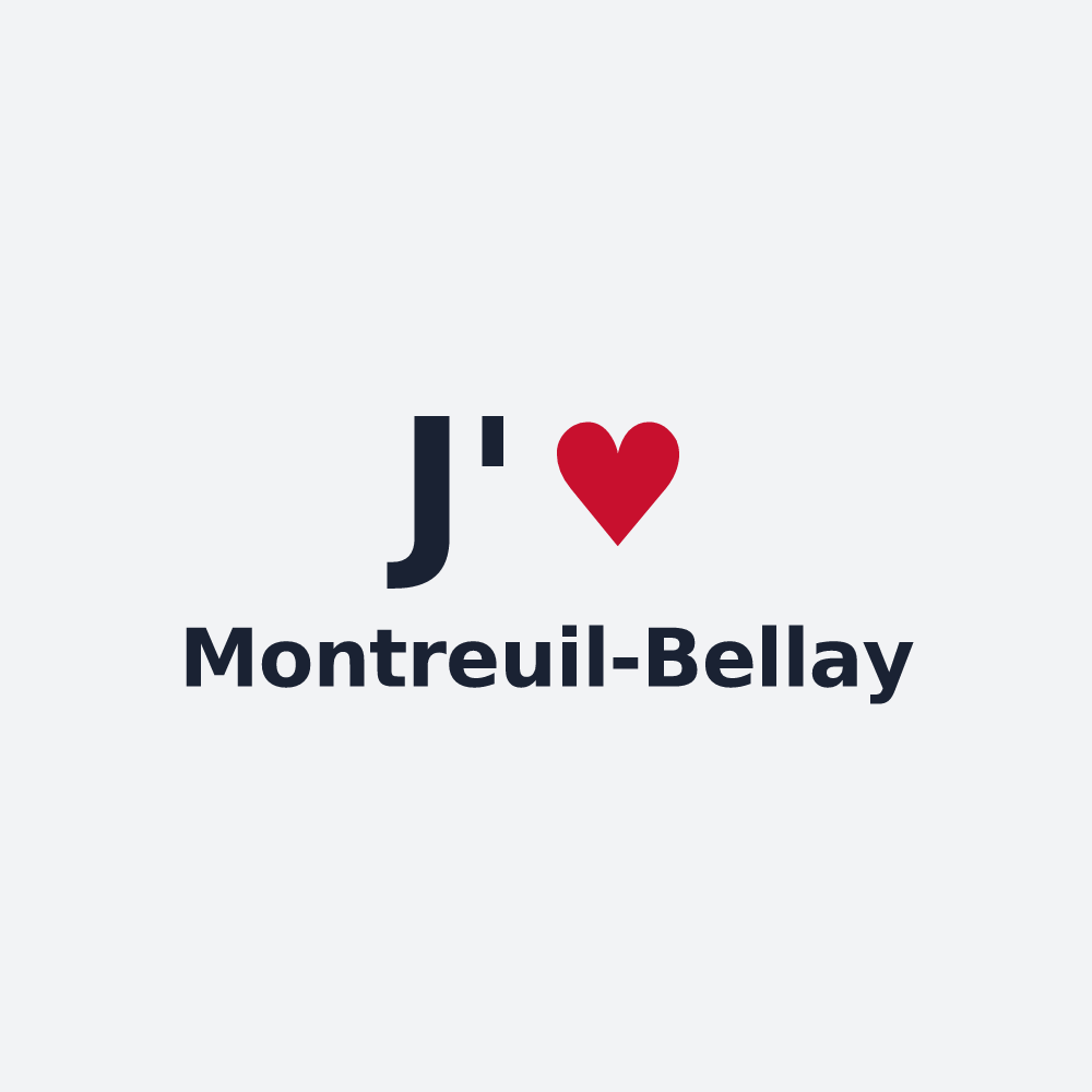 Poster personnalisé Montreuil-Bellay — design J'aime Montreuil-Bellay