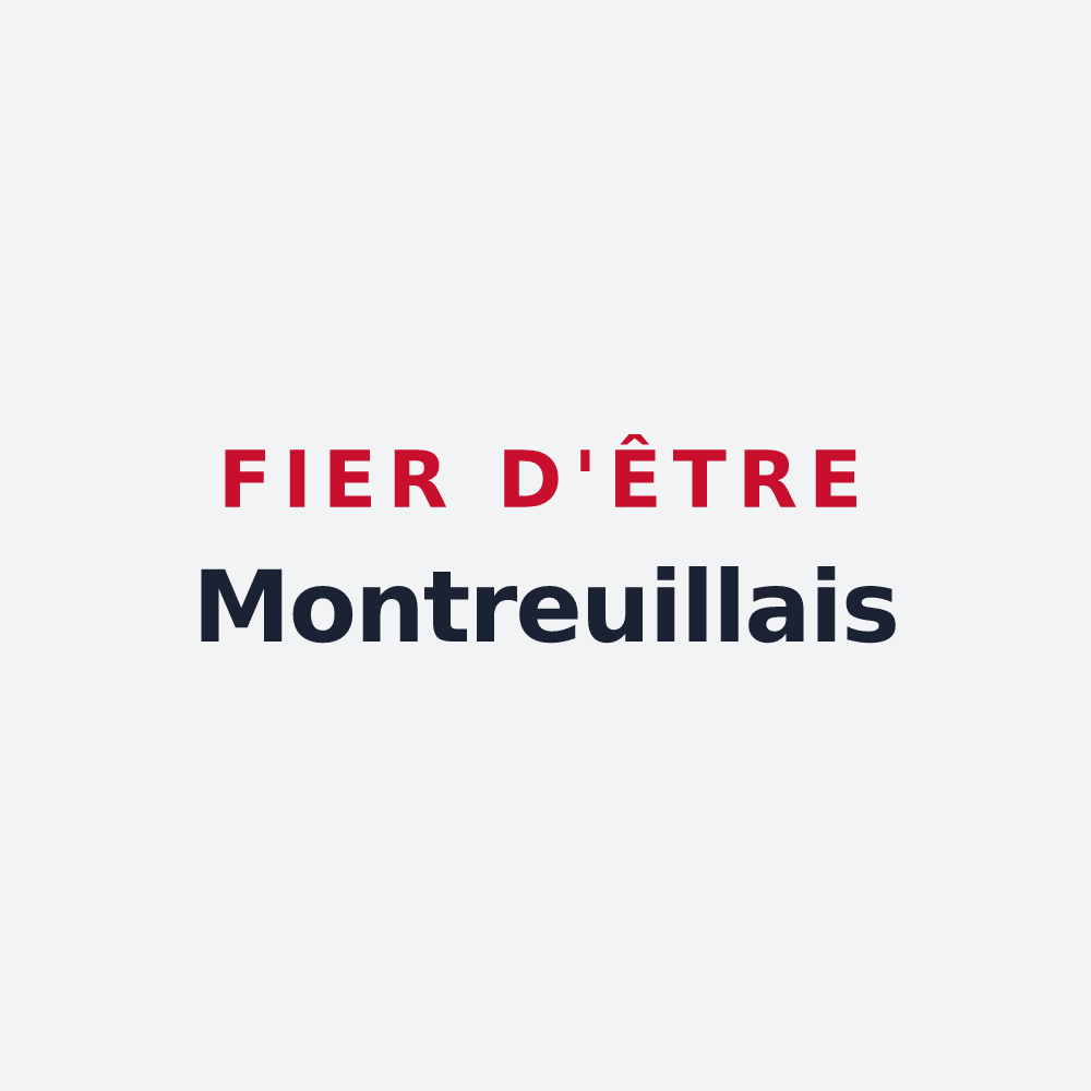 Poster « Fier d'être Montreuillais » — design pour Montreuil-sur-Maine