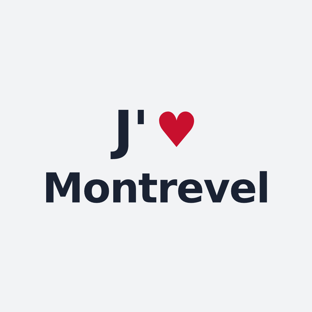 Poster personnalisé Montrevel — design J'aime Montrevel