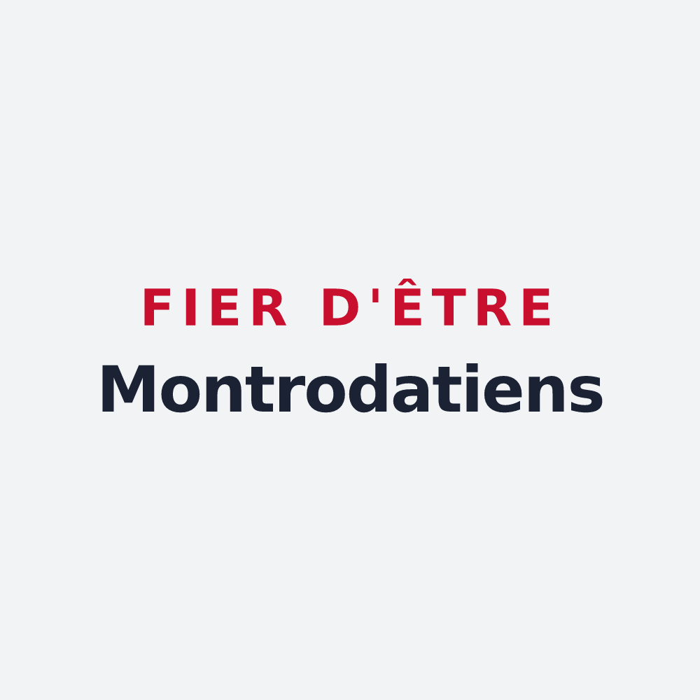Poster « Fier d'être Montrodatiens » — design pour Montrodat